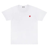 COMME DES GARCONS Red Embroidered Heart T-Shirt at Gravity NYC